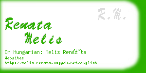 renata melis business card